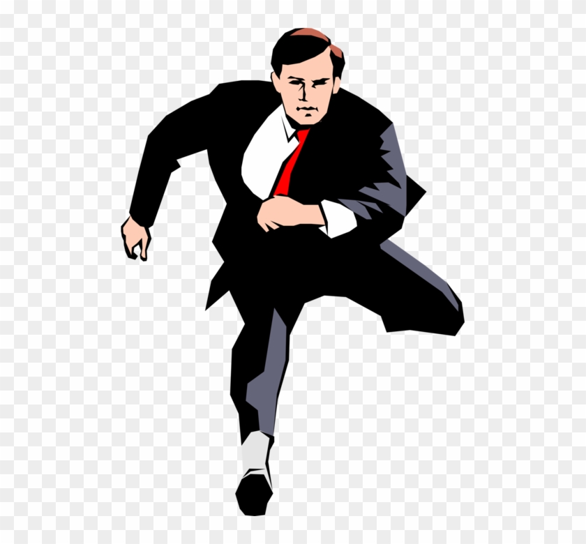 Vector Illustration Of Businessman Track And Field - Kung Fu #1301674