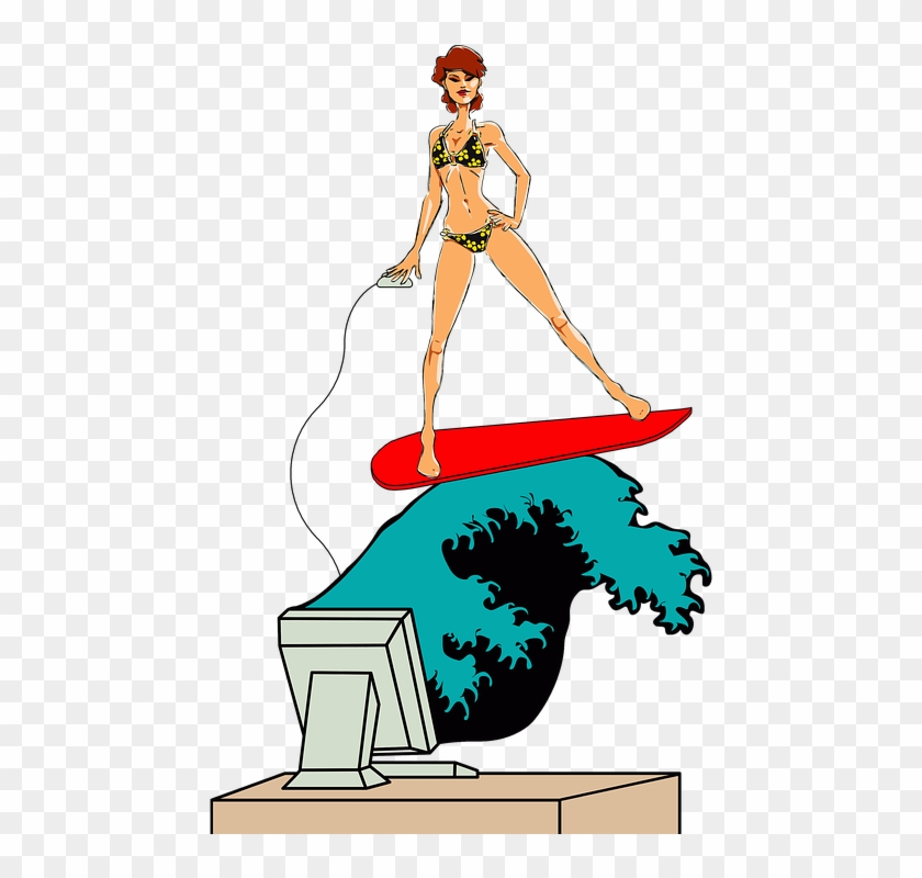 Cartoon Surfer 5, Buy Clip Art - Zazzle Starke Blaue Welle Ipad Mini Cover #1301785