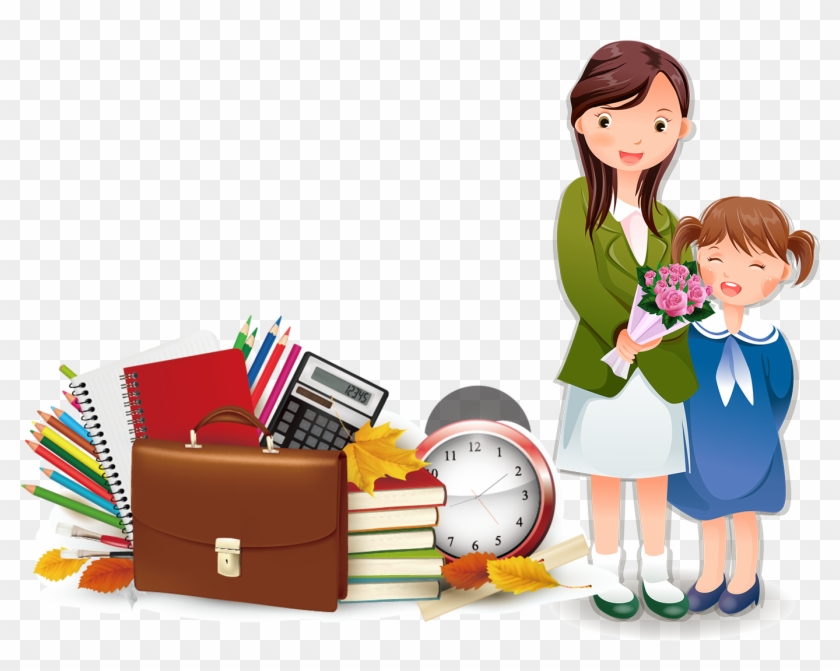Student Teacher Cartoon Learning - Cartoon Image Of Students And Teacher -  Free Transparent PNG Clipart Images Download