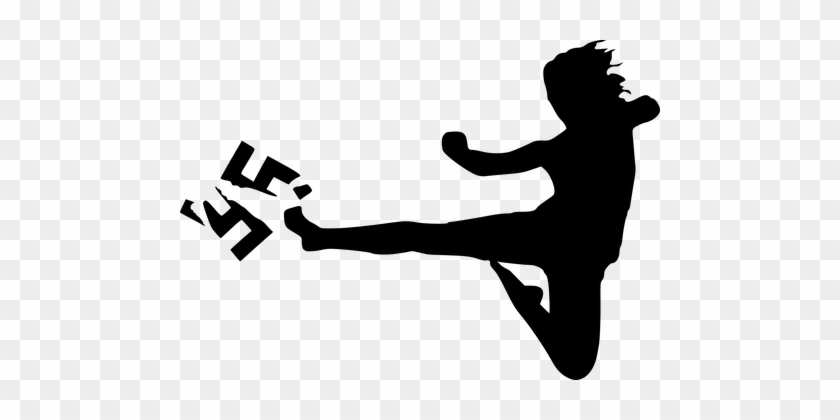 Capitalism Fascism Fight Girl Hate Hitler - Bicycle Kick Silhouette #1301807