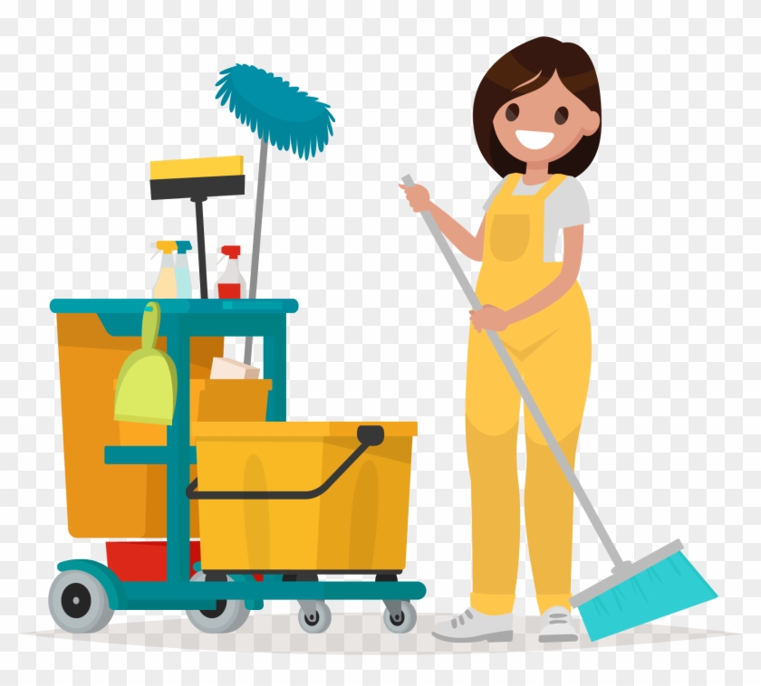 Welcome To Clean Nest - Janitor Woman Clipart #1301976