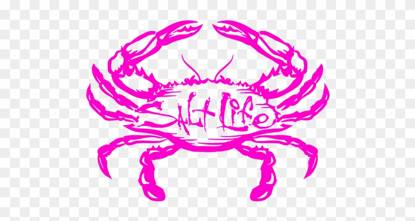Shrimp Boat Clip Art Black And White Download - Salt Life Crab Sticker #1302130