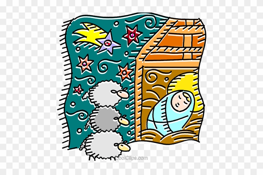 Baby Jesus Sleeping Royalty Free Vector Clip Art Illustration - Baby Jesus Sleeping Royalty Free Vector Clip Art Illustration #1302184