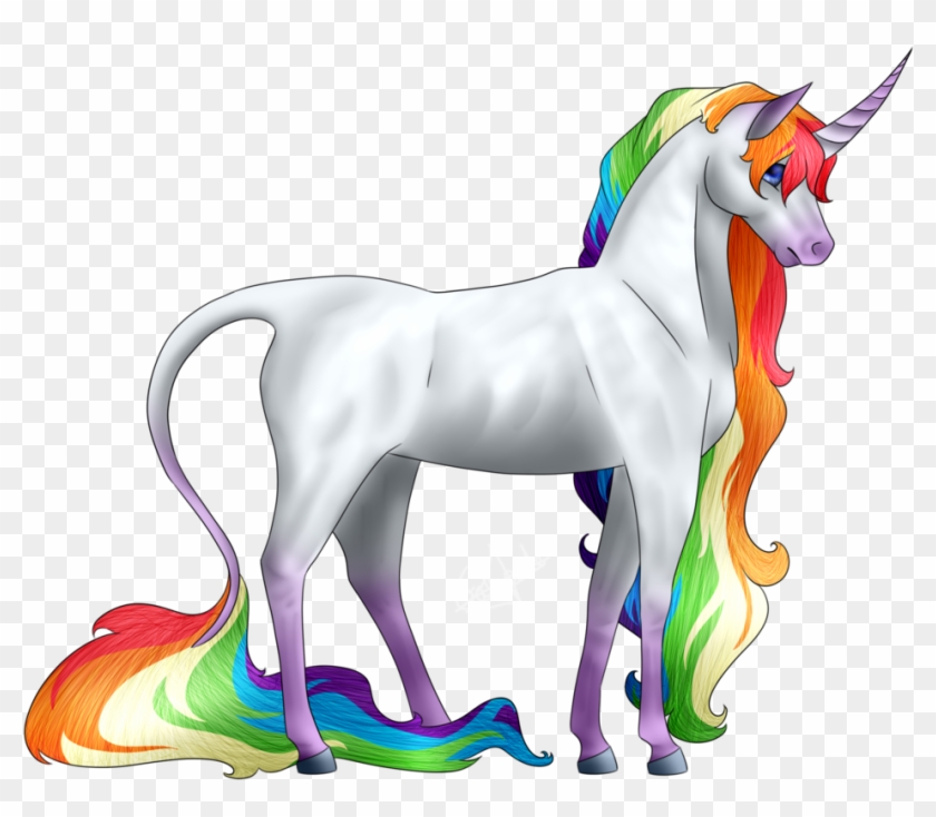T Shirt Unicorn Howrse Horse Legendary Creature - Unicorn With Rainbow Mane #1302279