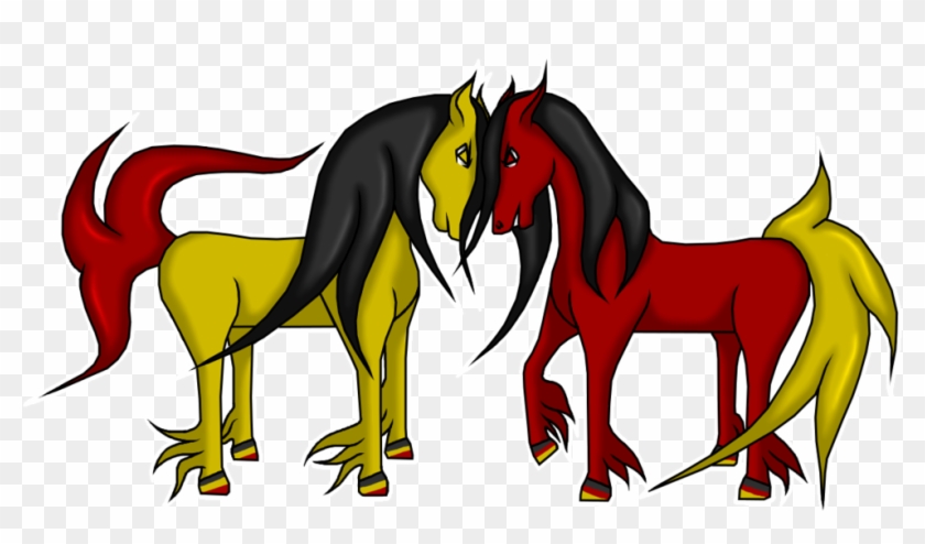 Belgium Vs Germany Horse Art By Katjaeveningbridge - Art #1302282