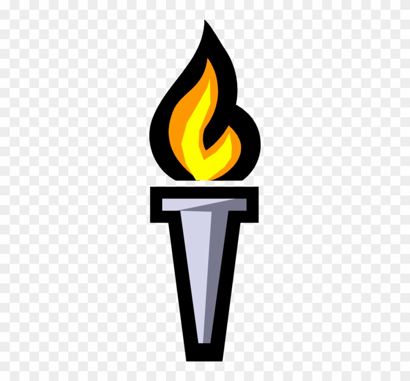 Vector Illustration Of Olympic Flame Commemorates Theft - Deped Torch #1302391
