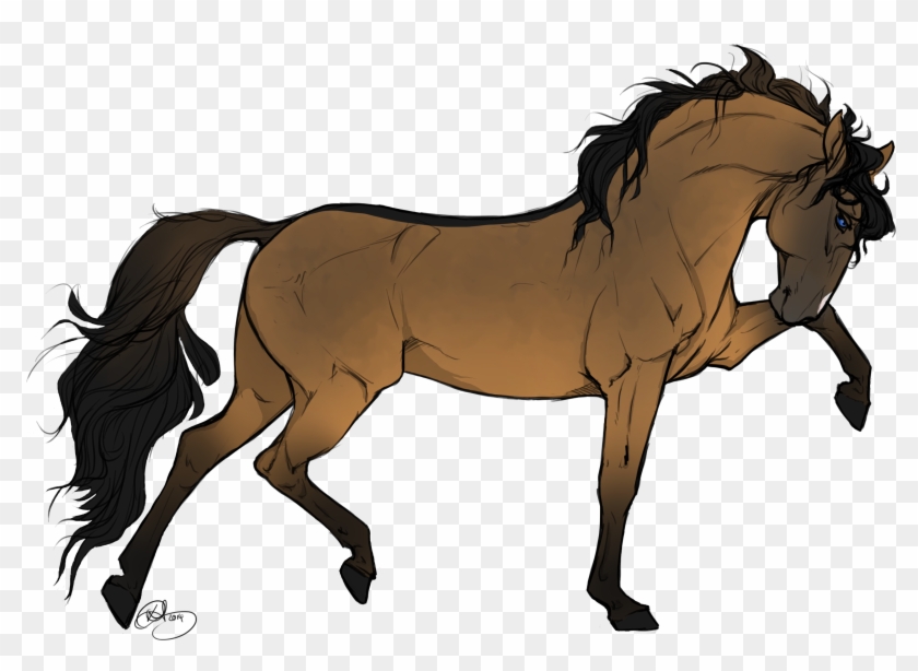 Drawn Horse Transparent - Horse Drawing #1302421