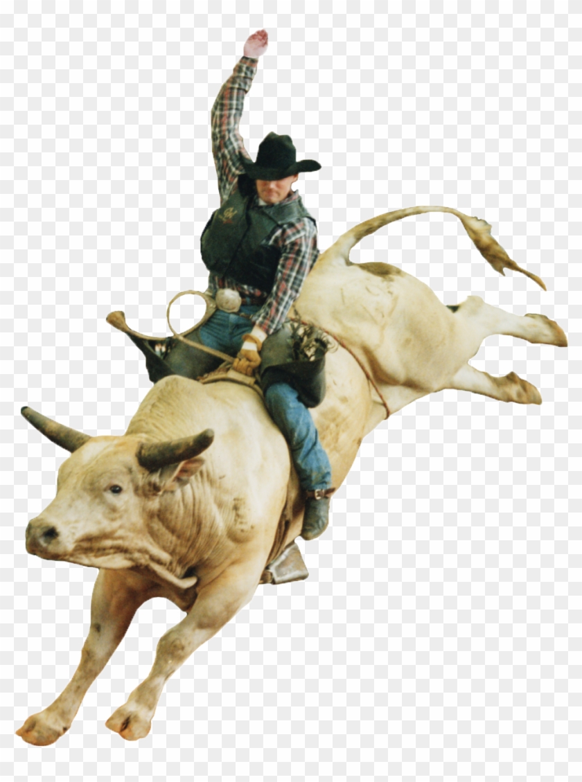 Clipart Picture Of A Bull Riding Cowboy - Bull Riding Clip Art #1302456