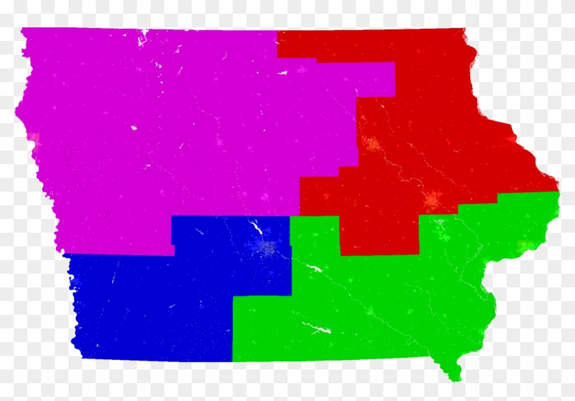 Larger Iowa Congress Map - Iowa Silhouette #1302528