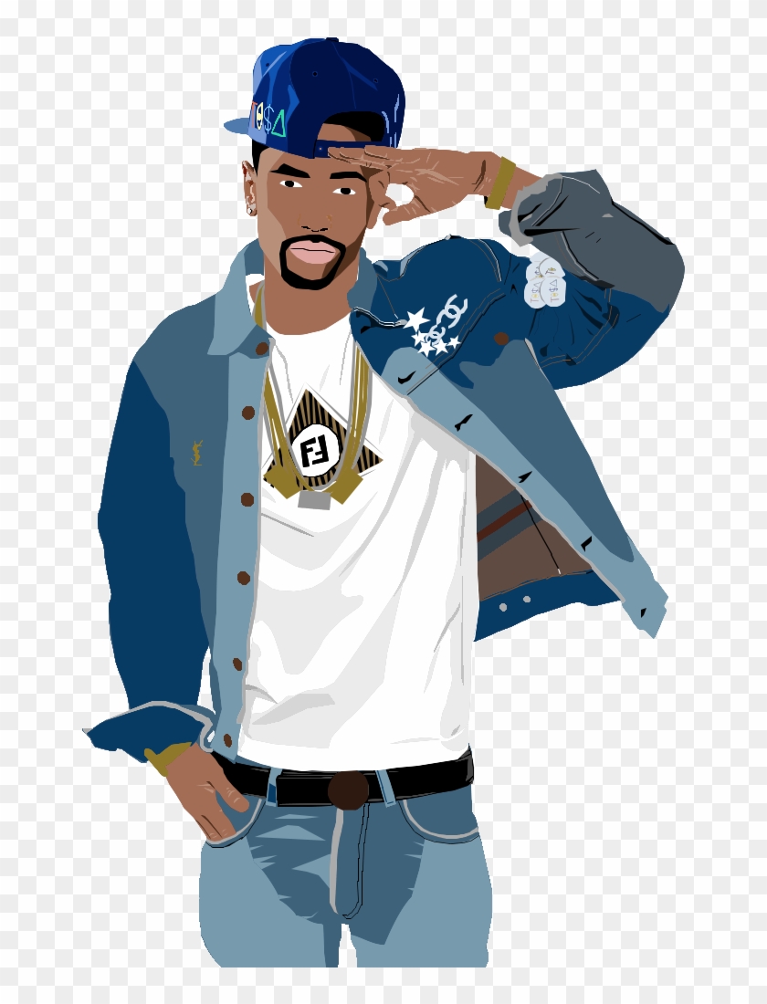 Big Sean Vector Drawing By Quentinelliott98 - Big Sean Jean Jacket #1302669