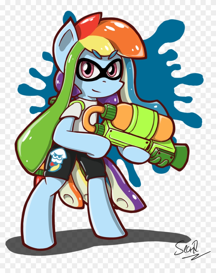 Inkling Rainbow Dash The Splatoon Global Test-fire - Rainbow Dash Inkling #1302779