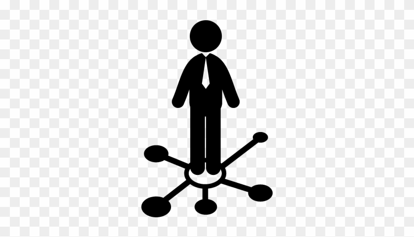Man Standing On Business Graphic Vector - Perfil De Un Trabajador #1302849