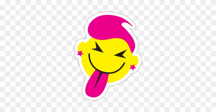 Smiley Face With Tongue Sticking Out Sticker Clipart - Birthday #1302921