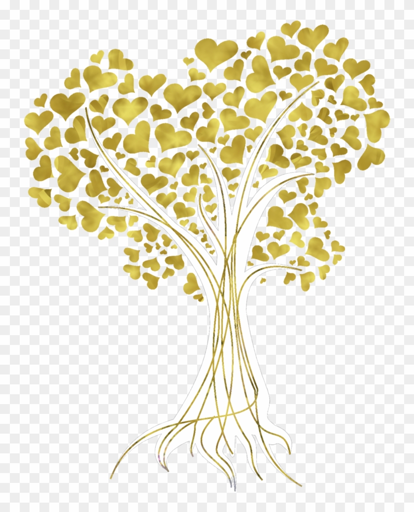 Heart Tree In Gold By Yapity - Transparent Tree With Heart #1302989