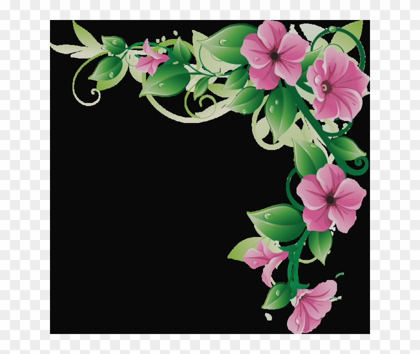 Pink Flower Border Clip Art Flower Bordes Free Clipart - Pink Flower Border Clip Art #1303009