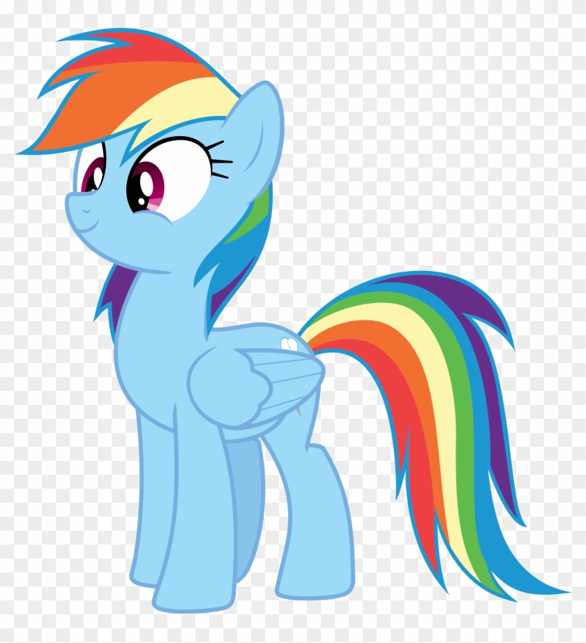 Rainbow Dash Looking Cute - Funny Rainbow Dash Gif #1303063