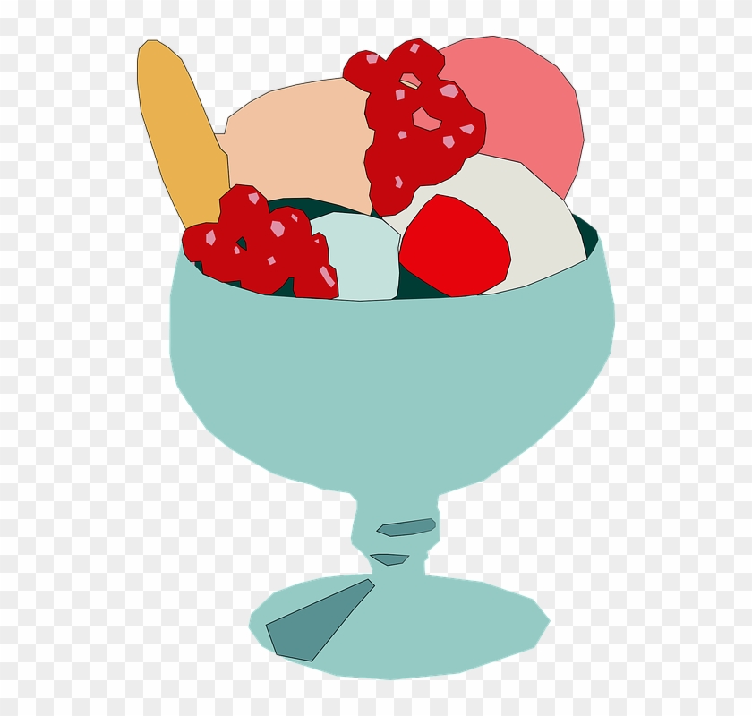 Excellent Sundaes Cliparts Animated With Ice Cream - Gambar Kartun Es Buah #1303120