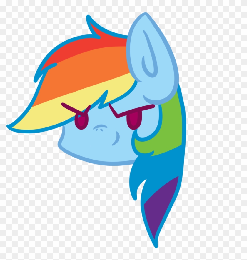 Xsiggix, Cute, Head, Rainbow Dash, Safe, Simple Background, - Clip Art #1303123