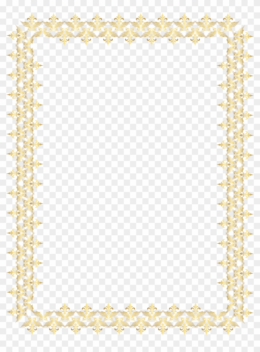 Decorative Gold Border Frame Transparent Png Clip Art - Decorative Gold Border Frame Transparent Png Clip Art #1303187