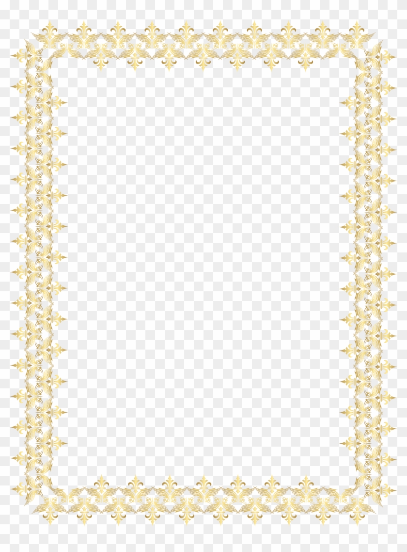 Decorative Gold Border Frame Transparent Png Clip Art - Decorative Gold Border Frame Transparent Png Clip Art #1303187