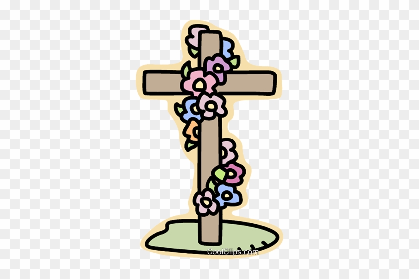 Cruz Com Flores Livre De Direitos Vetores Clip Art - Cross #1303198