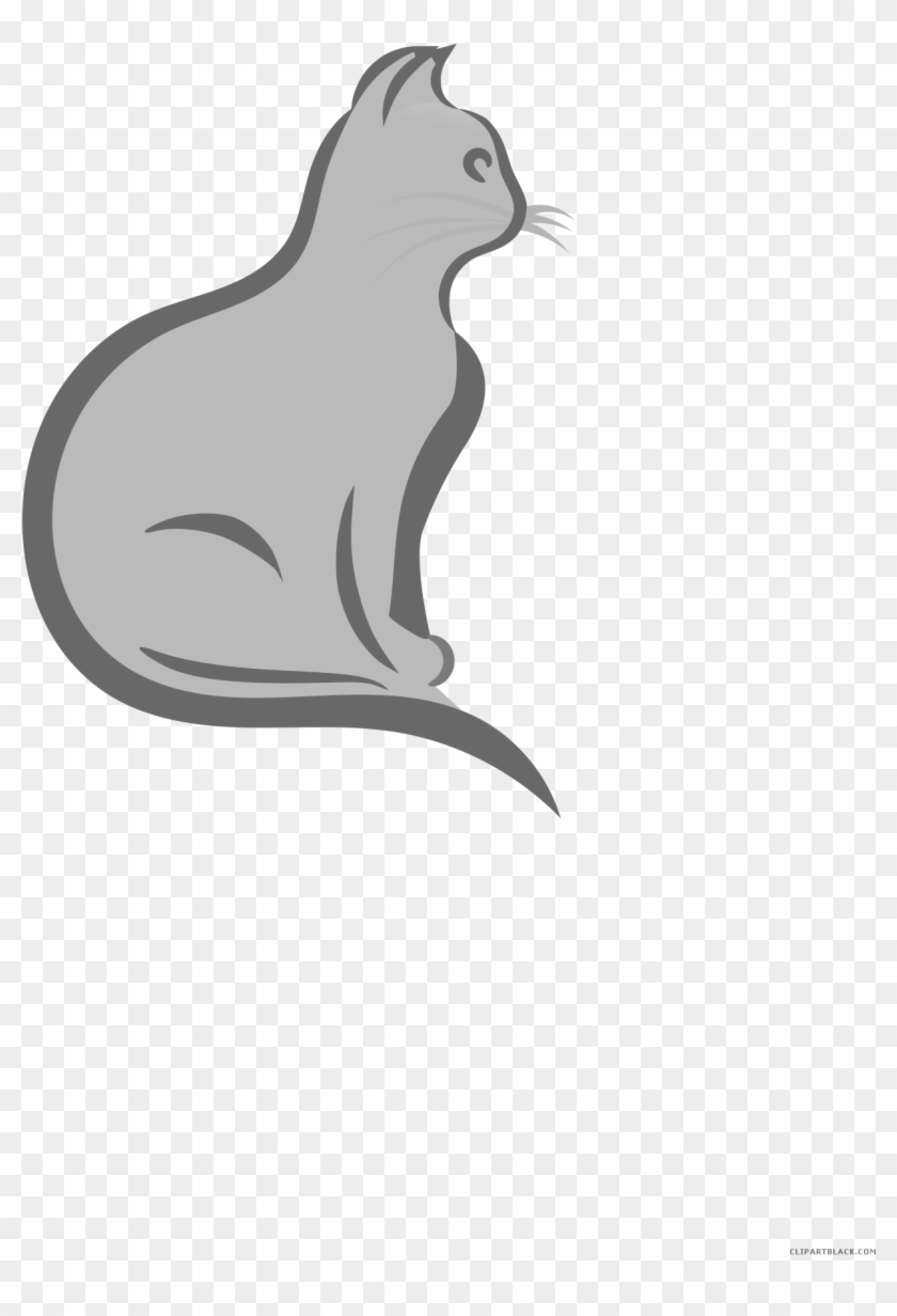 Cat Huge Animal Free Black White Clipart Images Clipartblack - Cat #1303281