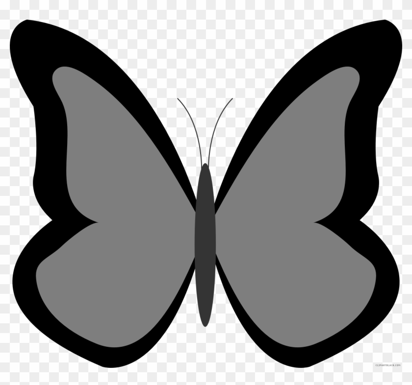Butterfly Huge Animal Free Black White Clipart Images - Butterfly Clipart Simple #1303363
