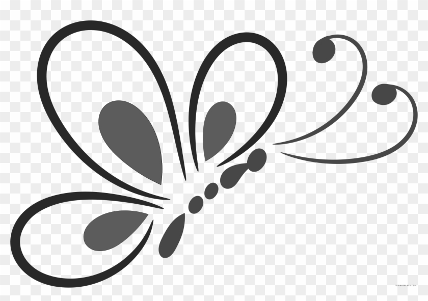 Butterfly Huge Animal Free Black White Clipart Images - Butterfly Line Art Png #1303367