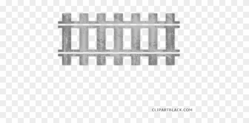 Train Tracks Transportation Free Black White Clipart - Railroad Tracks Clip Art #1303386