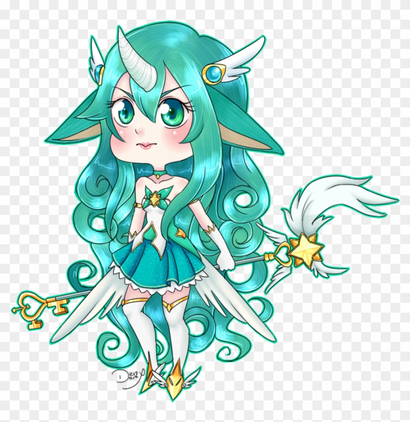 Chibi Star Guardian Soraka By Derpydarky - Cartoon #1303468