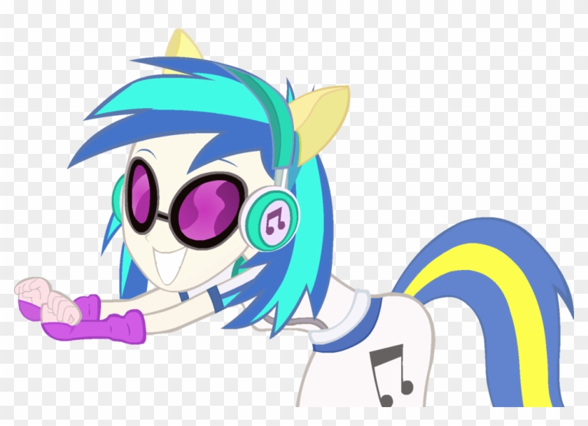 Vinyl Scratch And Rainbow Dash Djing By Ryuredwings - Vinyl Scratch Rainbow Rocks #1303532