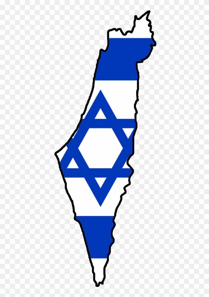 Flag Map Of Israel - Israel Map And Flag #1303582