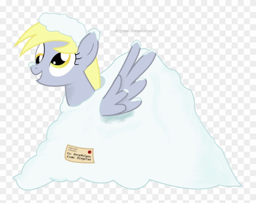 Derpy Hooves In Snow By Diegotan - Mlp Snow Derpy #1303586