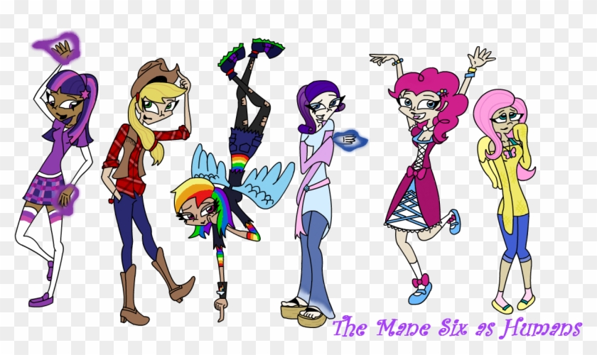 The Mane Six As Humans By Insanelyadd - Comics #1303693