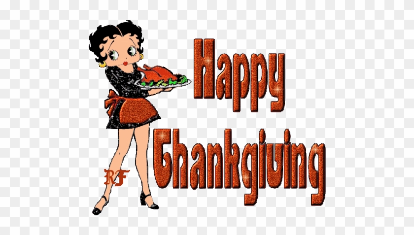 Betty Boop Clip Art - Funny Happy Thanksgiving Gif #1303709