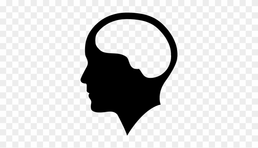 Brain Inside Human Head Vector - Logo Of Human Head #1303788
