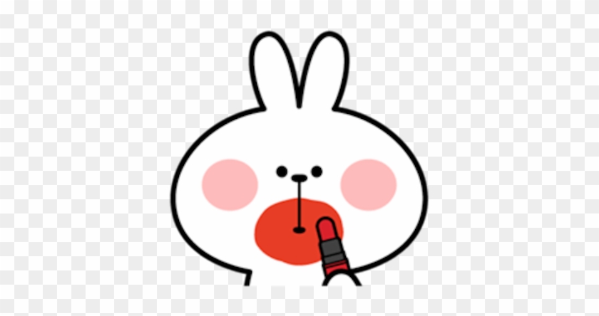 Cool Rabbit Face Messages Sticker-7 - Spoiled Rabbit Png #1303970