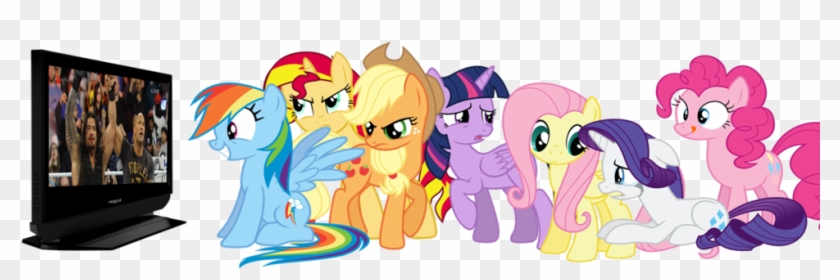 Mane 7 Reaction To Royal Rumble 2015 By Mirai-digi - Cartoon #1304157