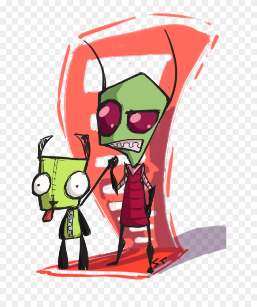 Invader Zim By Terriniss - Cartoon - Free Transparent PNG Clipart ...