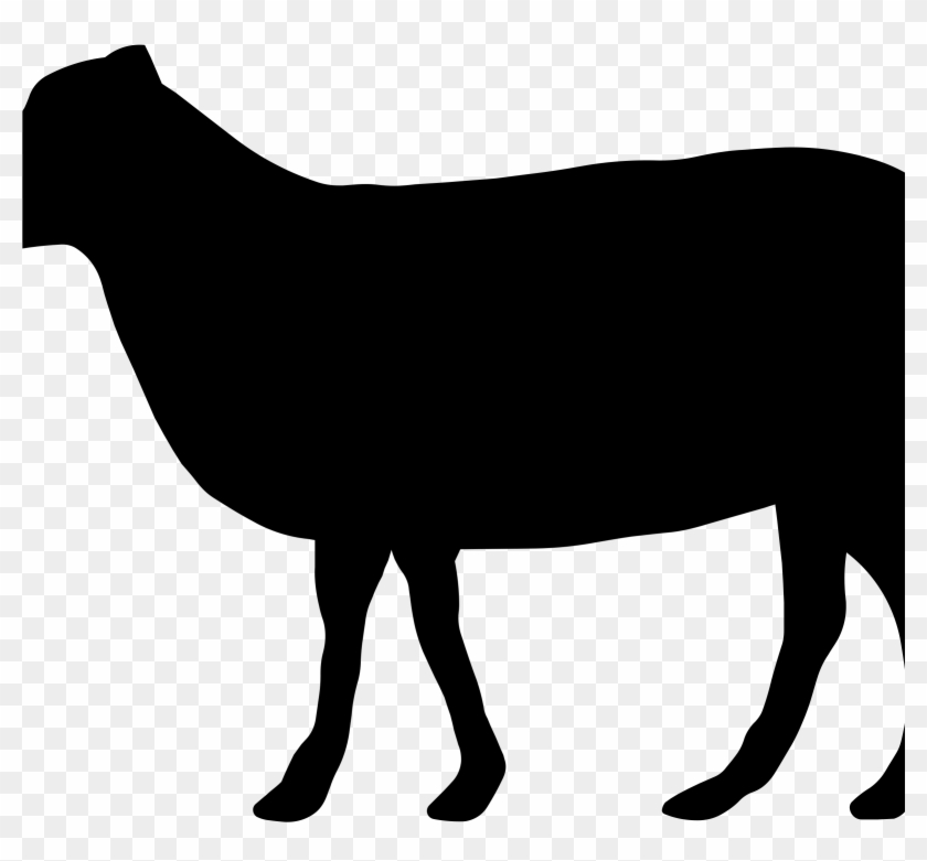 Clipart - Black Outline Of A Sheep #1304468