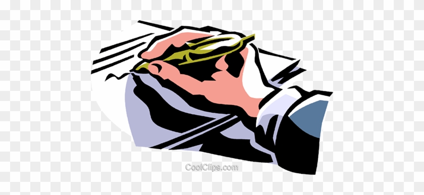 Person Signing A Paper With A Pen Royalty Free Vector - Signing Clipart Transparent #1304720