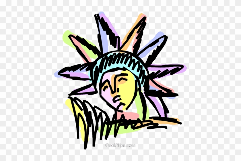 Statue Of Liberty Royalty Free Vector Clip Art Illustration - Statue Of Liberty Royalty Free Vector Clip Art Illustration #1304758
