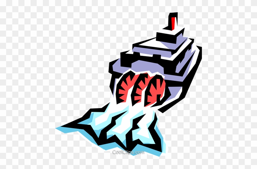 Paddle Wheeler Royalty Free Vector Clip Art Illustration - Paddle Wheeler Royalty Free Vector Clip Art Illustration #1304768