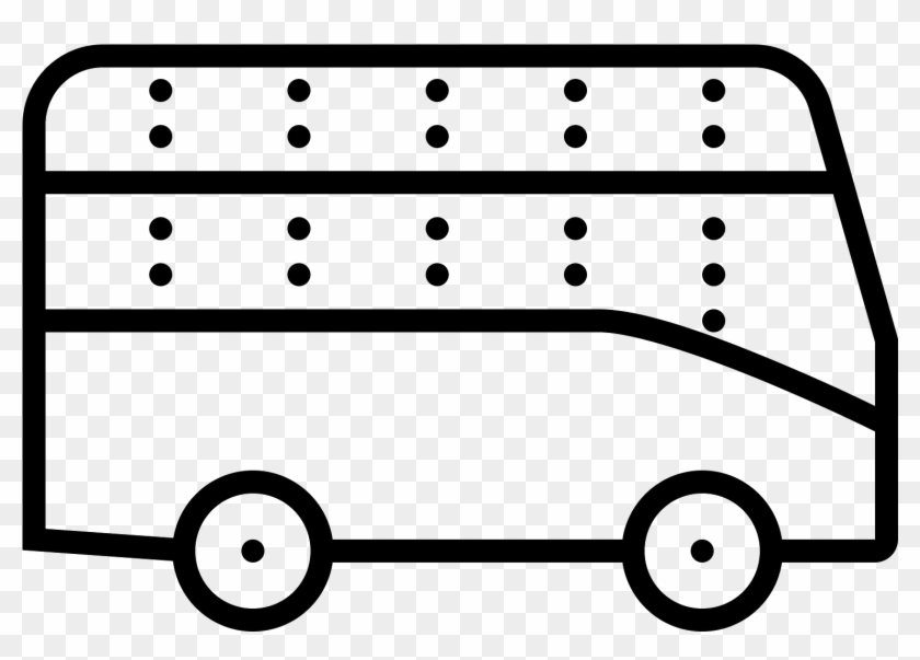 Tour Bus Icon - Black And White Car Clipart #1305223