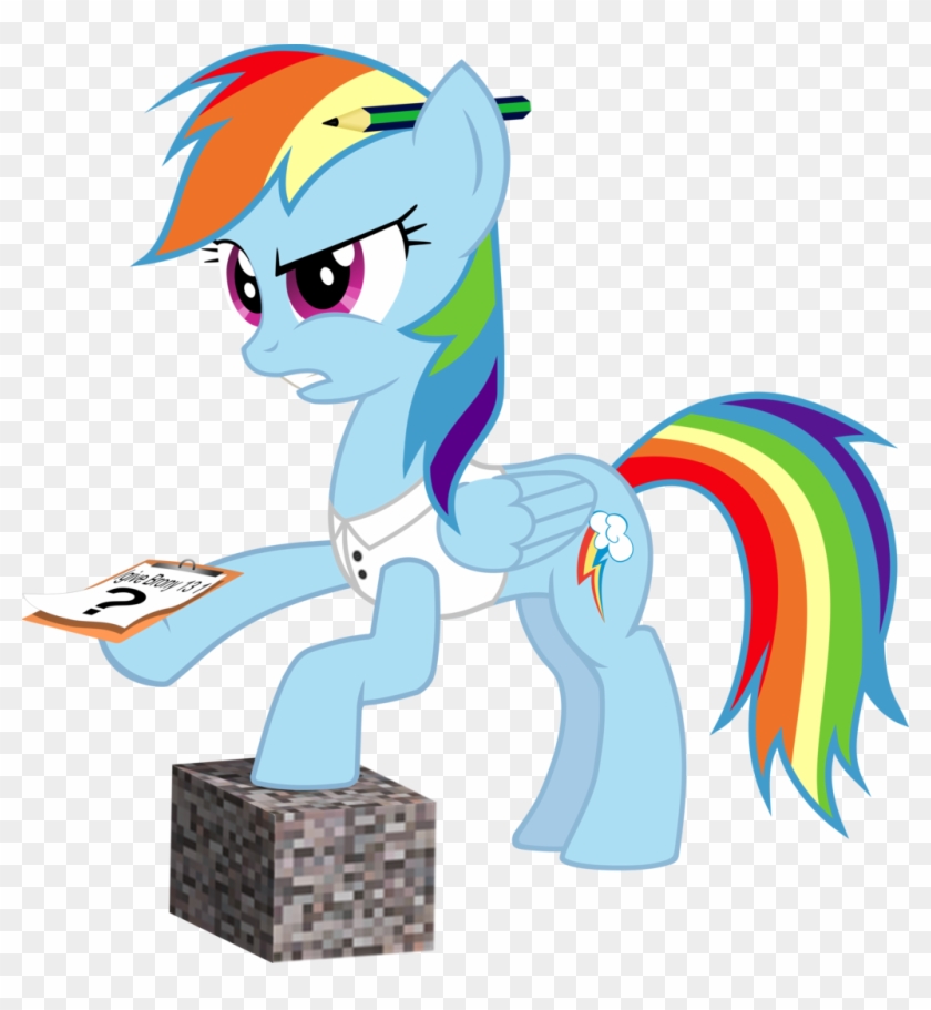 Rainbow Dash And The Gravel Block By Ratchethun - Minecraft #1305343