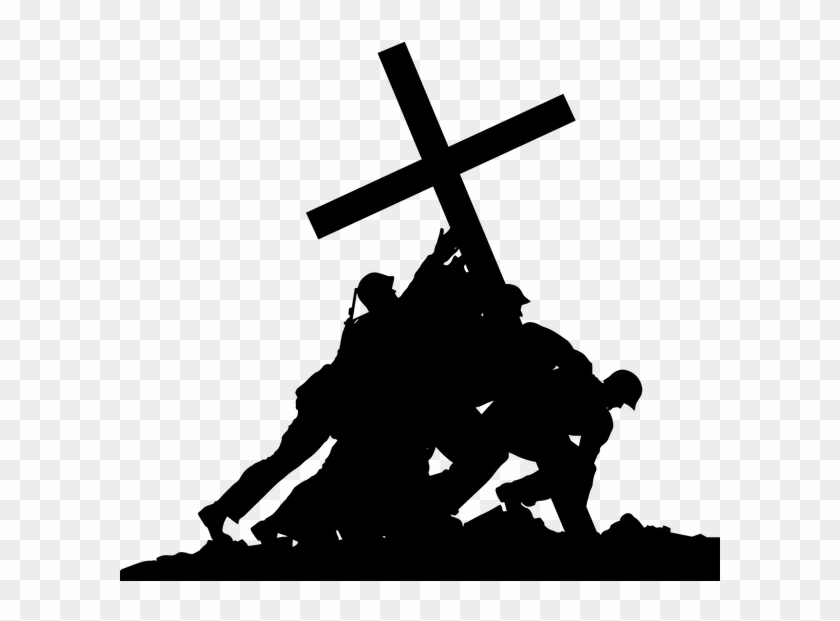 Courageous - Christianity - Iwo Jima Memorial Silhouette #1305440