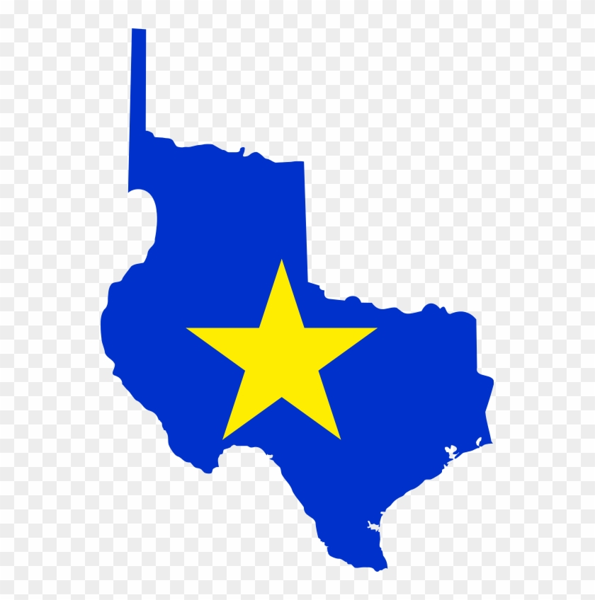 Flag-map Of Texas - Flag Map Of Texas #1305474