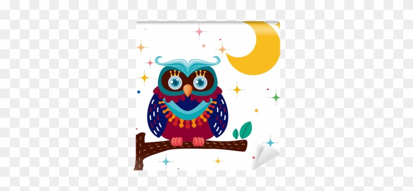 King Owl Against A Star Night Sky Wall Mural • Pixers® - Oscar Stone Gece Kuşu Taş Tablo #1305569