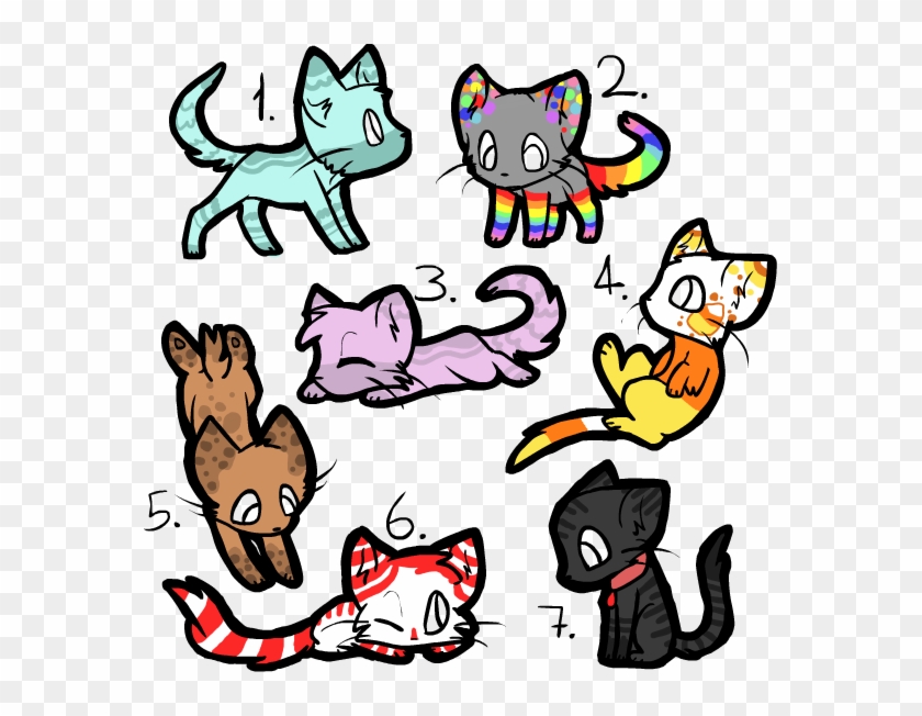 3 Point Candy Cat Adopts By Pelicannon-adopts - Draw Chibi Warrior Cats #1305830