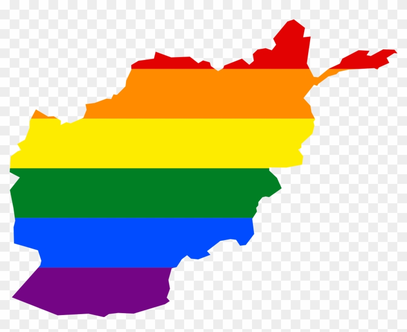 2000px-lgbt Flag Map Of Afghanistan Svg - Language Is Spoken In Afghanistan #1305951